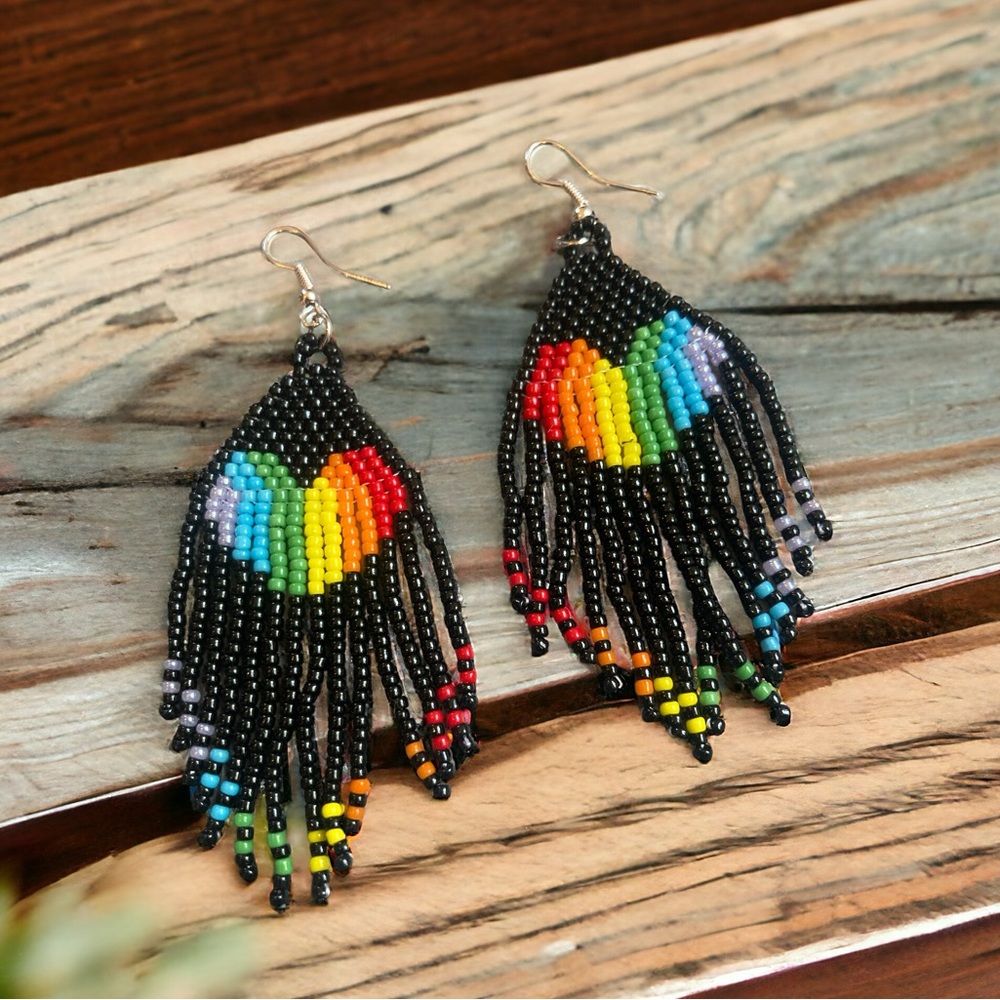 Sale! Gorgeous goddess beaded love earrings
